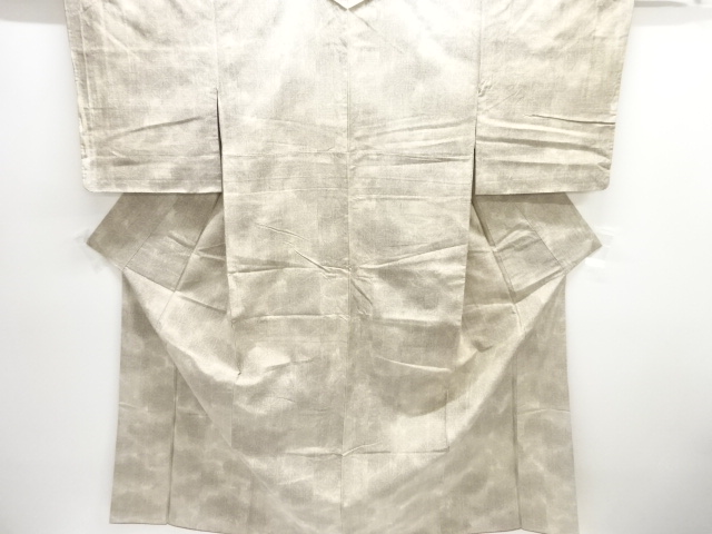 JAPANESE KIMONO / UNUSED TOKAMACHI TSUMUGI / WOVEN ASANOHA PATTERN 